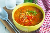 Фото к рецепту: Чечевичный суп с овощами и томатной пастой