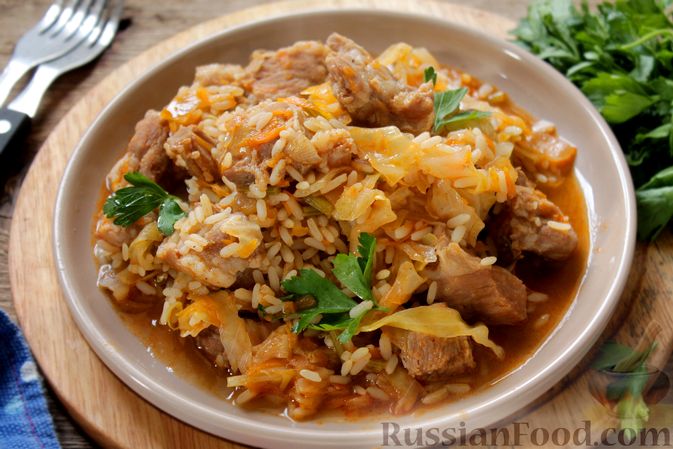 Лаханоризо - тушеная капуста с рисом - простой и вкусный рецепт с пошаговыми фото