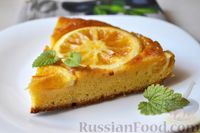 Фото к рецепту: Пирог на кукурузной муке, с апельсинами в сахарном сиропе