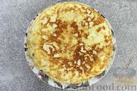 Фото приготовления рецепта: Пирог-запеканка из лаваша с куриным фаршем и сыром (на сковороде) - шаг №11