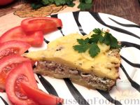 Фото приготовления рецепта: Картофельная запеканка с мясным фаршем, грибами и сыром - шаг №13