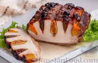 Фото приготовления рецепта: Свинина, запечённая с сухофруктами и медовой глазурью - шаг №9