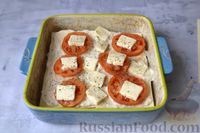 Фото приготовления рецепта: Лазанья с рыбой, помидорами и сыром - шаг №15