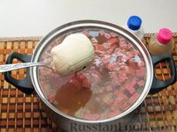 Фото приготовления рецепта: Сырный суп с чечевицей и колбасой - шаг №9