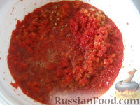 Фото приготовления рецепта: Салат из баклажанов на зиму "Тещин язык" - шаг №7