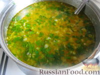 Фото приготовления рецепта: Суп из свинины с галушками - шаг №8