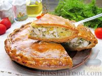 Фото к рецепту: Пирог с куриным филе и картофелем