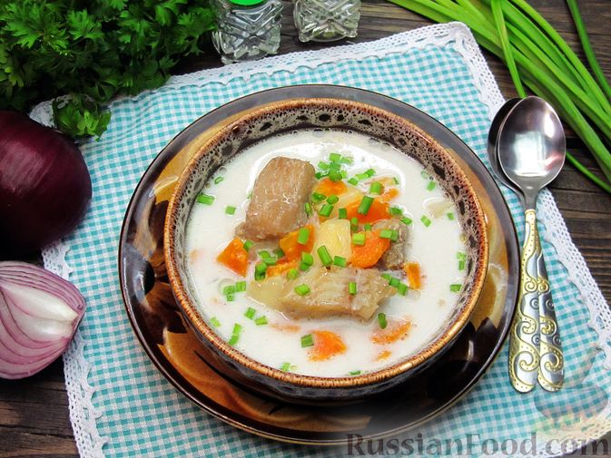 Скандинавский суп из лосося со сливками
