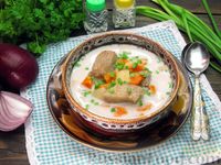 Фото приготовления рецепта: Рыбный суп со сливками - шаг №13