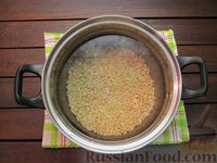 Фото приготовления рецепта: Суп с перловкой, мясными фрикадельками и солёными огурцами - шаг №5