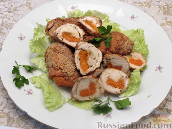 Куриный рулет с желатином в пищевой пленке — рецепт с фото пошагово