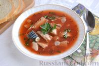 Фото к рецепту: Томатный суп со скумбрией