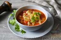 Фото приготовления рецепта: Суп минестроне с нутом, макаронами и помидорами - шаг №16