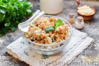 Фото приготовления рецепта: Салат с картофелем, сардинами, морковью и солёными огурцами - шаг №10