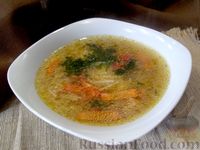 Фото приготовления рецепта: Куриный суп с квасом и вермишелью - шаг №20