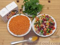 Фото приготовления рецепта: Чечевица с замороженными овощами - шаг №1