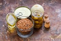 Фото приготовления рецепта: Гречка с консервированным тунцом и оливками - шаг №1