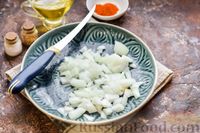 Фото приготовления рецепта: Картофель, фаршированный зелёным горошком и сыром (в духовке) - шаг №3