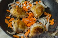 Фото приготовления рецепта: Лапша с курицей, овощами и стручковой фасолью - шаг №4
