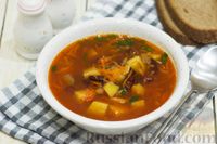 Фото к рецепту: Овощной суп с фасолью и томатной пастой