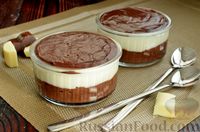 Фото приготовления рецепта: Кремовый десерт с шоколадной глазурью (без выпечки) - шаг №13