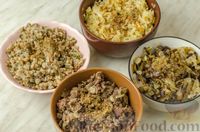 Фото приготовления рецепта: Кулебяка с куриными сердечками, капустой, гречкой и грибами - шаг №31
