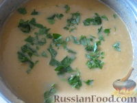 Фото приготовления рецепта: Суп-пюре из чечевицы вегетарианский - шаг №10