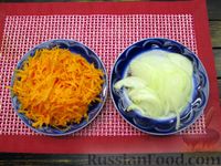 Фото приготовления рецепта: Запечённая скумбрия с апельсинами, на овощной подушке - шаг №4