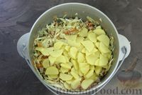 Как приготовить Тушеная капуста с мясом и картофелем - пошаговое описание