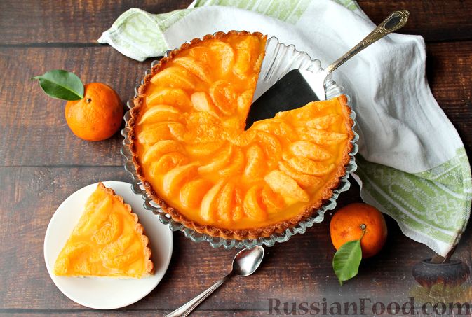 Мандариновый пирог (простое тесто + свежие мандарины) - простой и вкусный рецепт с пошаговыми фото
