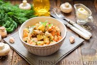 Фото приготовления рецепта: Картошка, тушенная с курицей и грибами - шаг №12