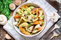 Фото приготовления рецепта: Жареная картошка с грибами и курицей - шаг №12
