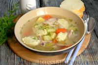 Фото приготовления рецепта: Куриный суп с клёцками из кускуса - шаг №13