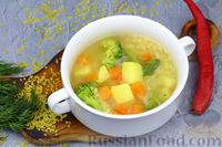 Фото приготовления рецепта: Суп с брокколи и булгуром - шаг №7