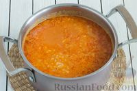 Фото приготовления рецепта: Суп с чечевицей, рисом и булгуром - шаг №8