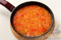 Фото приготовления рецепта: Голубцы со свининой, фасолью и рисом, в соусе из помидоров и сладкого перца - шаг №7