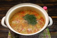 Фото приготовления рецепта: Овощной суп с пшеном - шаг №13