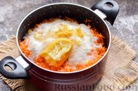 Фото приготовления рецепта: Постный морковный манник с изюмом - шаг №4