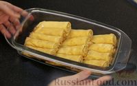 Фото приготовления рецепта: Запечённые блины с творогом под сметанно-медовым соусом - шаг №15