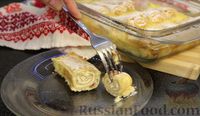 Фото приготовления рецепта: Запечённые блины с творогом под сметанно-медовым соусом - шаг №19