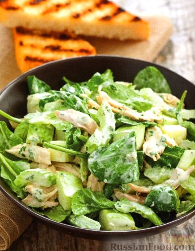 Салат с курицей, яйцами и сельдереем – простой и вкусный рецепт с фото (пошагово)