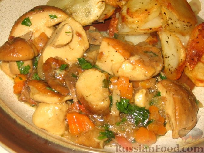 Куриная грудка с белыми грибами , пошаговый рецепт на 43 ккал, фото, ингредиенты - Татьяна