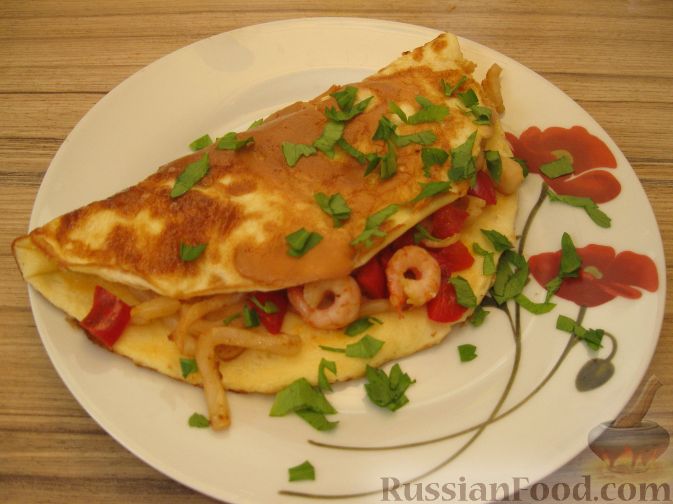 Омлет с морепродуктами и зеленью рецепт – Европейская кухня: Завтраки. «Еда»