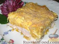 Фото к рецепту: Запеканка из курицы, тыквы и сыра