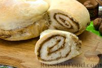 Фото приготовления рецепта: Хлебный рулет "Улитка" с ореховой начинкой - шаг №16