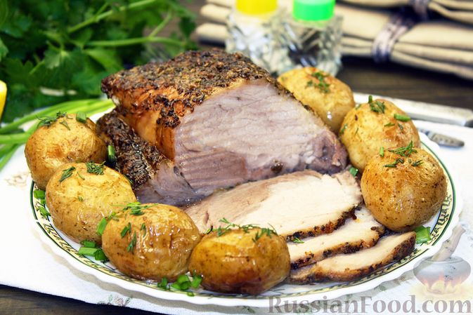 Антрекот в духовке: рецепт в фольге сочного мяса свинины на косточке + пошаговое фото