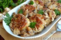 Фото приготовления рецепта: Котлеты из куриного фарша и картофеля, в грибном соусе - шаг №17