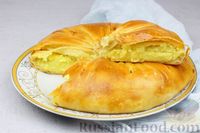Фото к рецепту: Бездрожжевой пирог с картофелем и брынзой