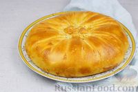 Фото приготовления рецепта: Бездрожжевой пирог с картофелем и брынзой - шаг №14