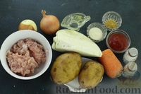 Фото приготовления рецепта: Картошка, тушенная с фрикадельками и капустой - шаг №1